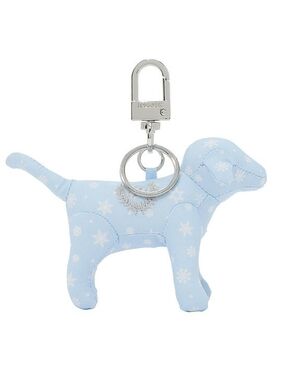 *NWT* PINK VICTORIA'S SECRET Dog Bag Charm In Ice Blue Snow Print